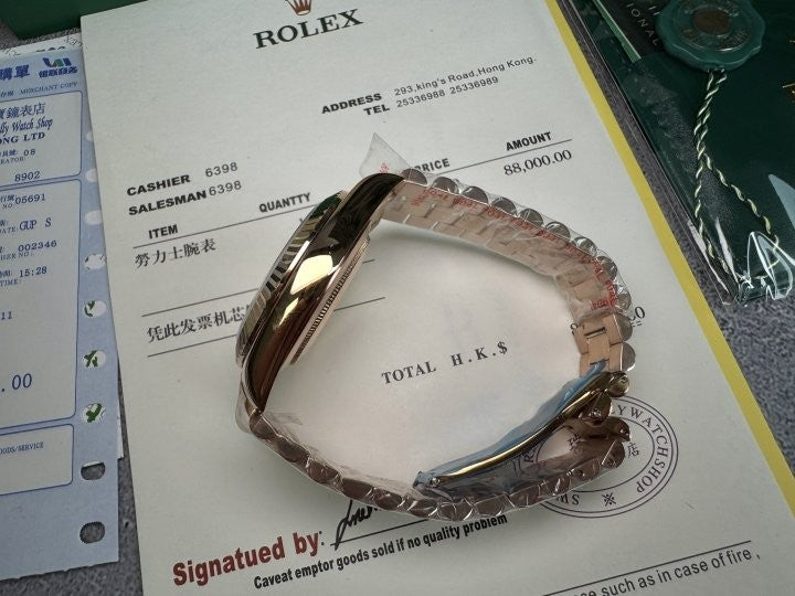 롤렉스-시계-국내배송 데이데이트 40mm 로즈골드 초콜렛다이얼