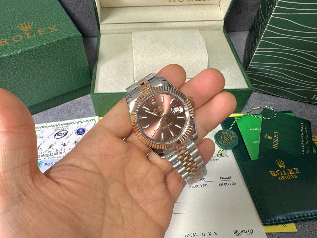 롤렉스-시계-국내배송 데이저스트 초콜렛다이얼 41mm 로즈골드