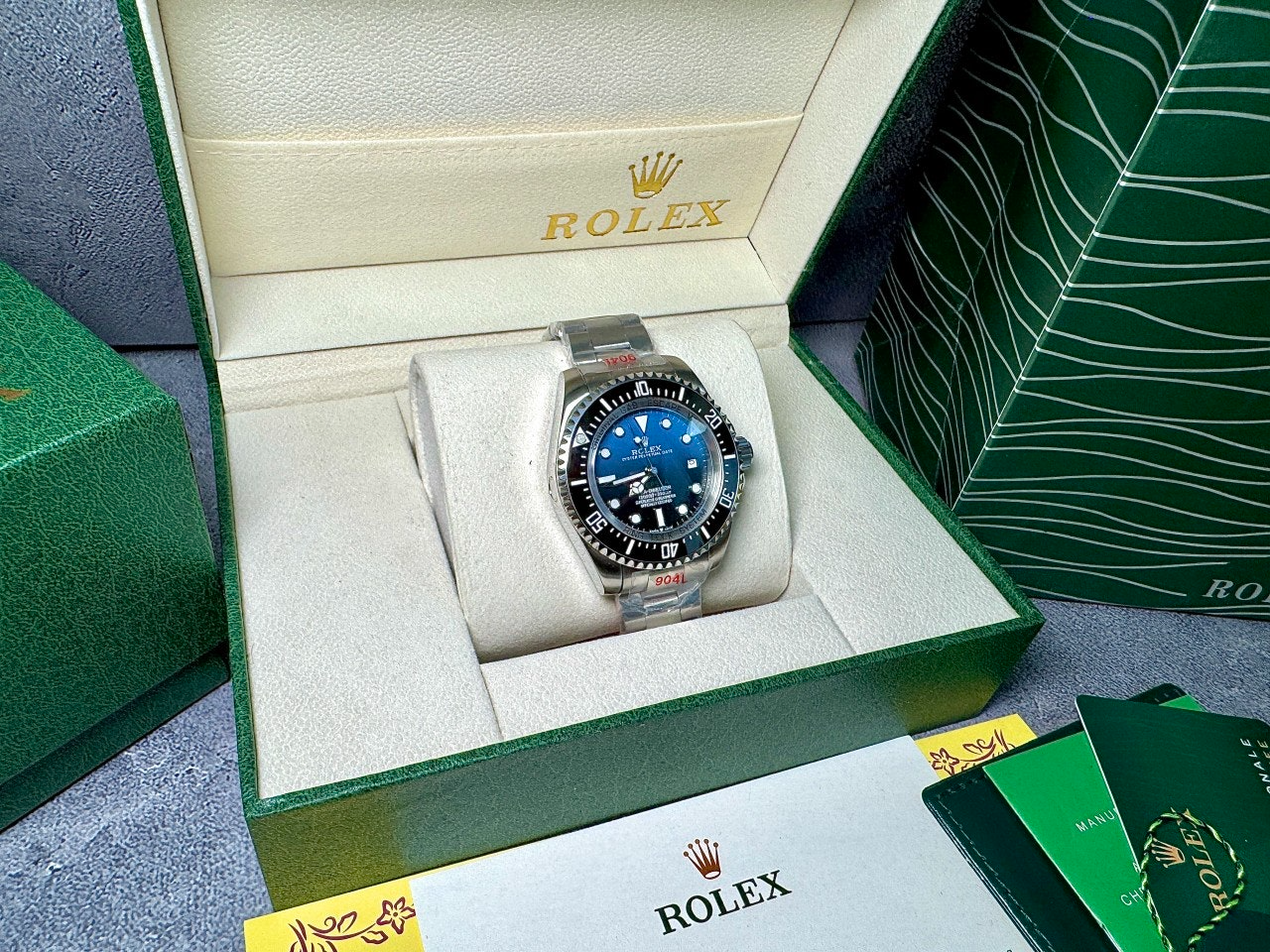롤렉스-시계-국내배송 딥씨 블랙다이얼 44mm 오이스터스틸