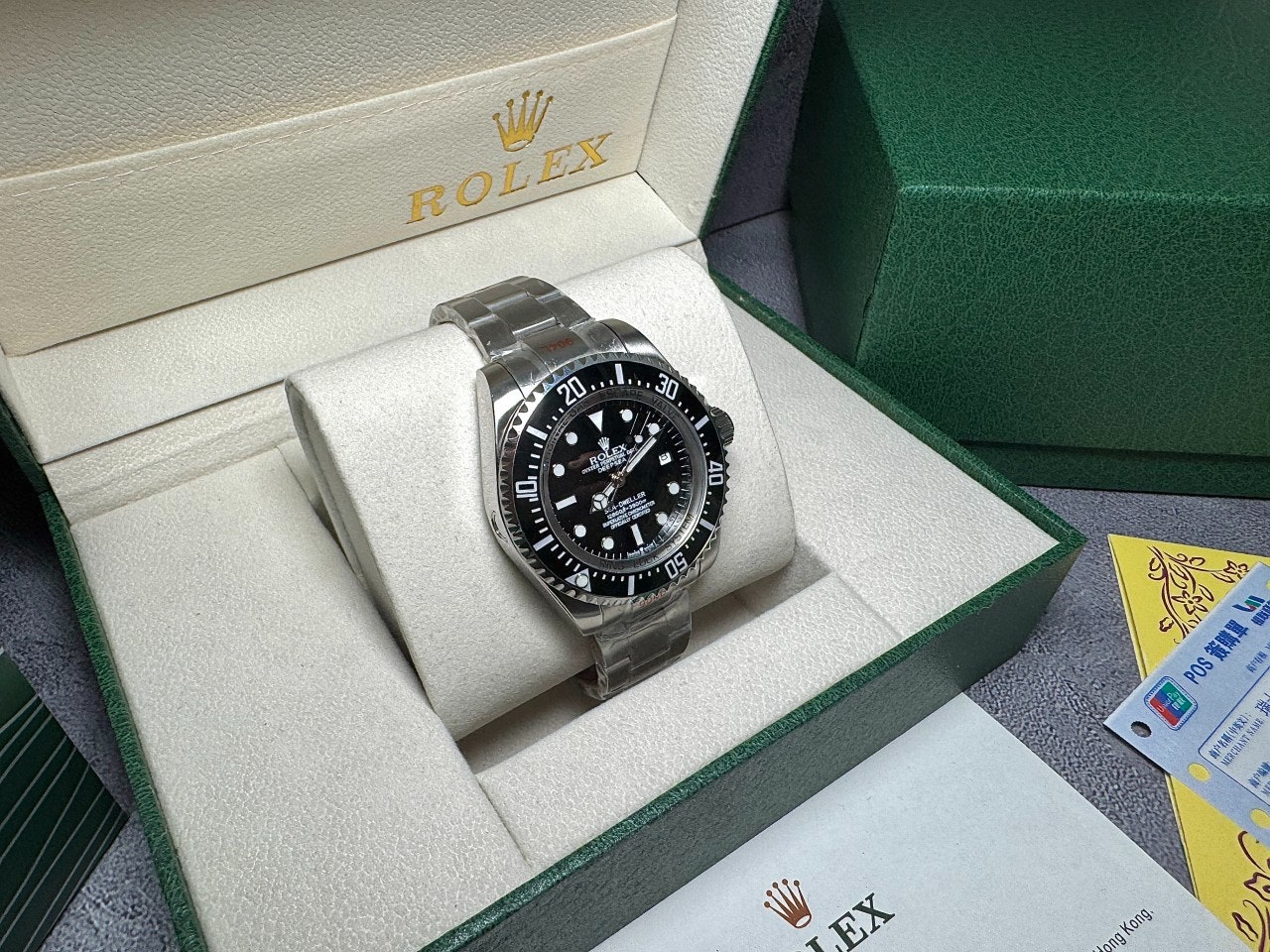롤렉스-시계-국내배송 딥씨 블랙실버크롬 44mm 오이스터스틸