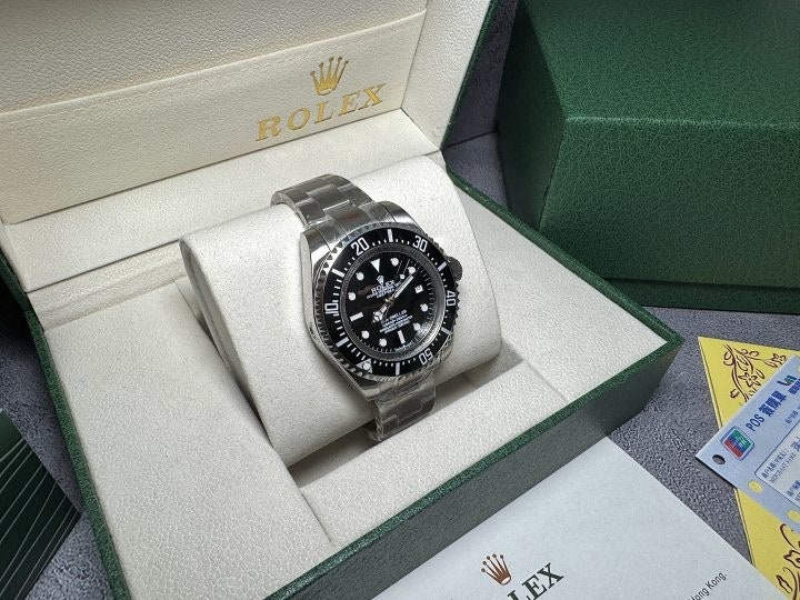 롤렉스-시계-국내배송 딥씨 블랙실버크롬 44mm 오이스터스틸