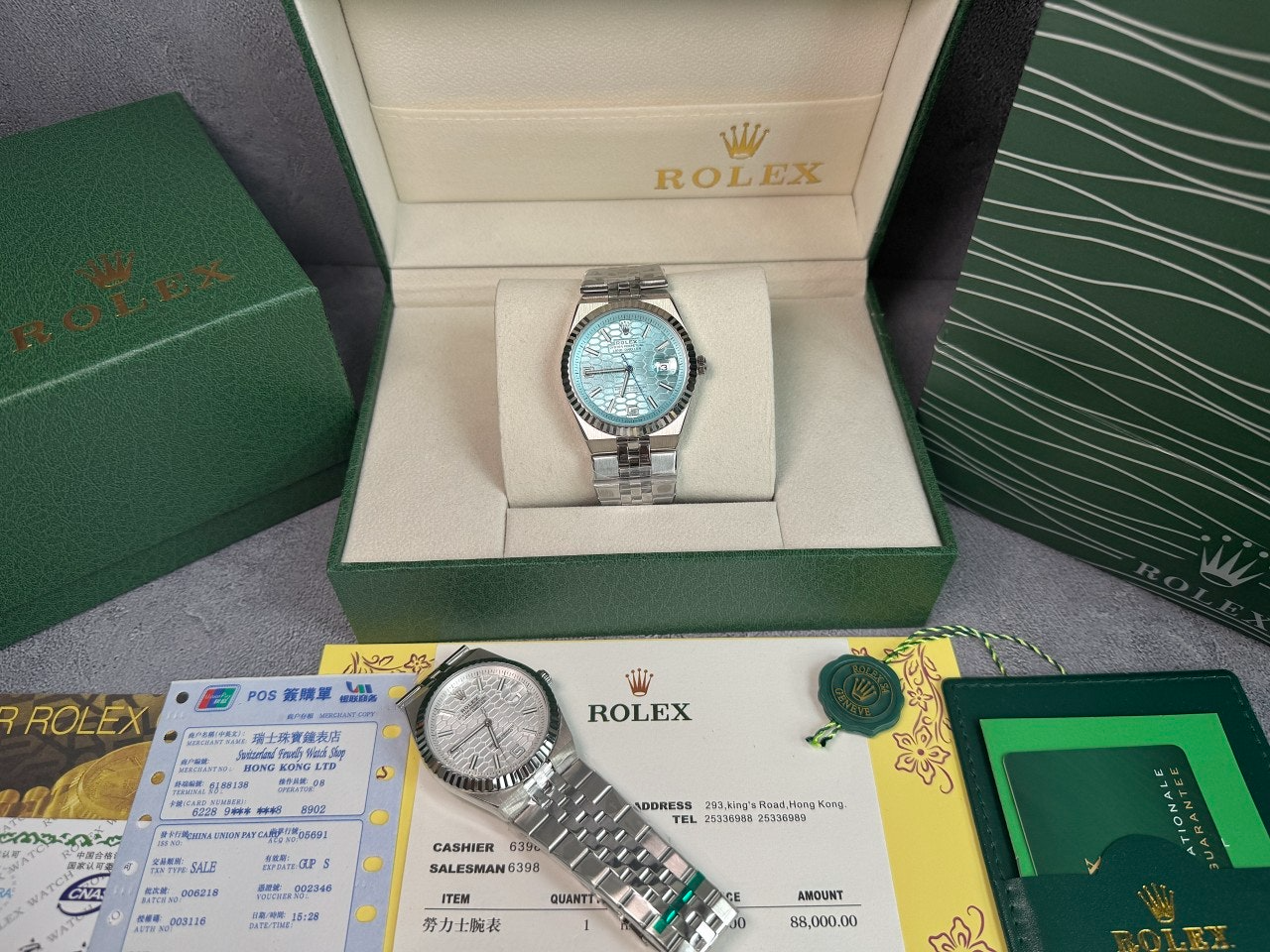 롤렉스-시계-국내배송 랜드 드웰러 40mm 허니콤 아이스블루