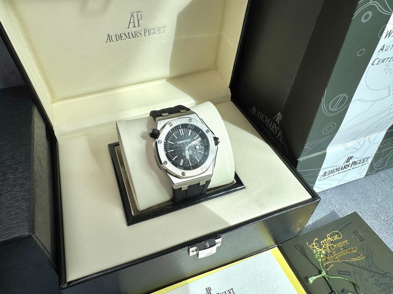 오데마피게-시계-국내배송 로얄오크 다이버 블랙42mm