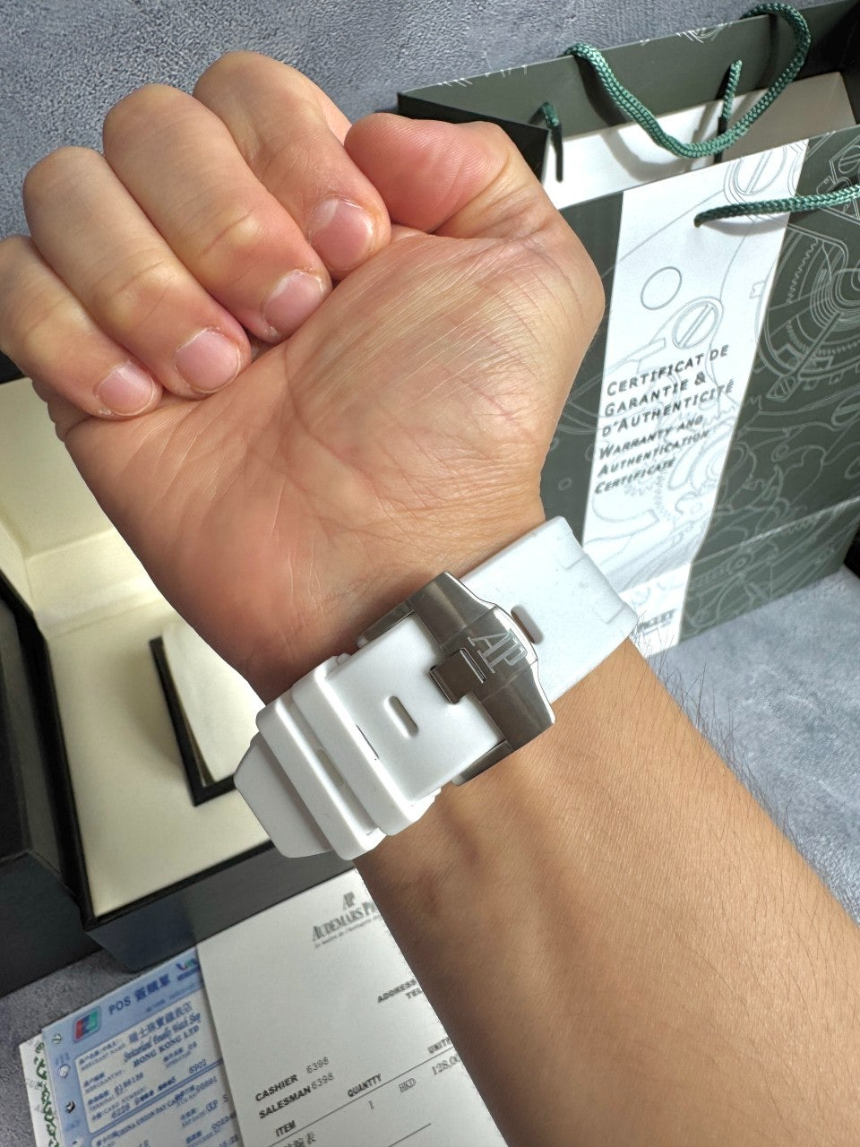 오데마피게-시계-국내배송 로얄오크 다이버 크로노그래프 화이트 42mm