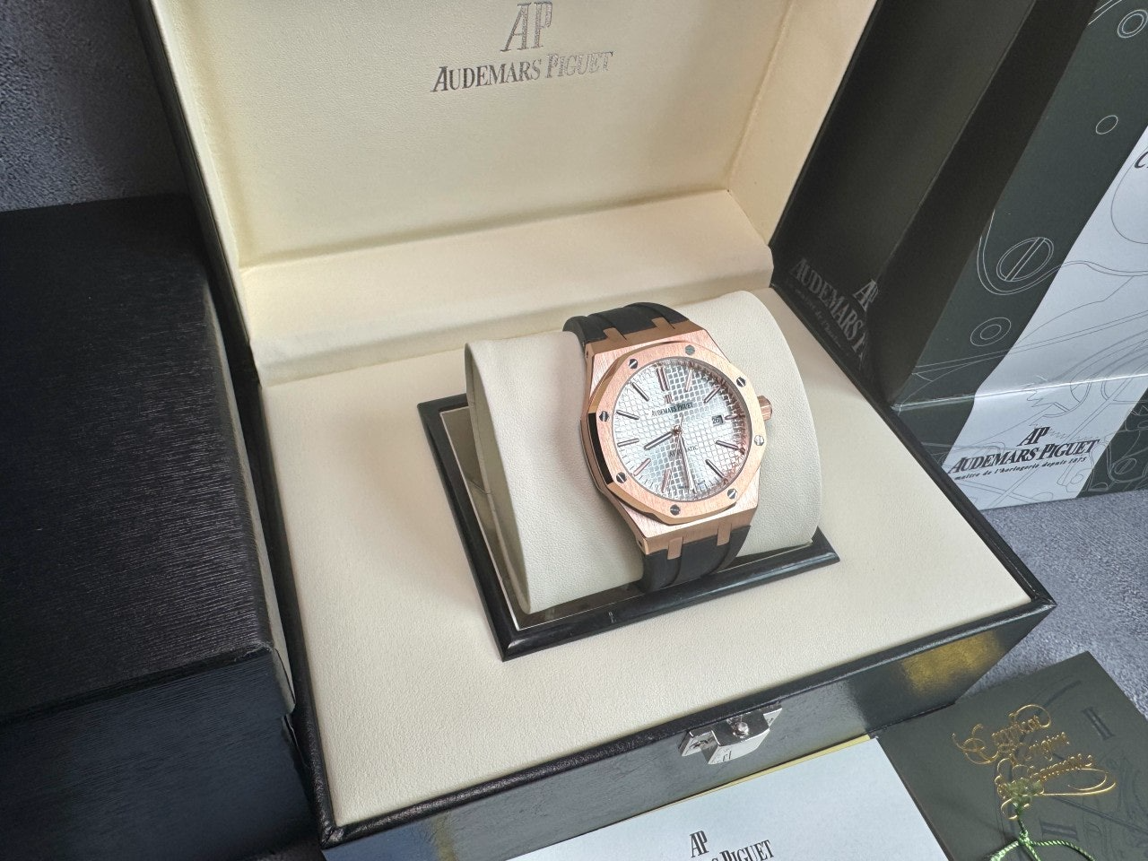 오데마피게-시계-국내배송 로얄오크 로즈골드 화이트 41mm