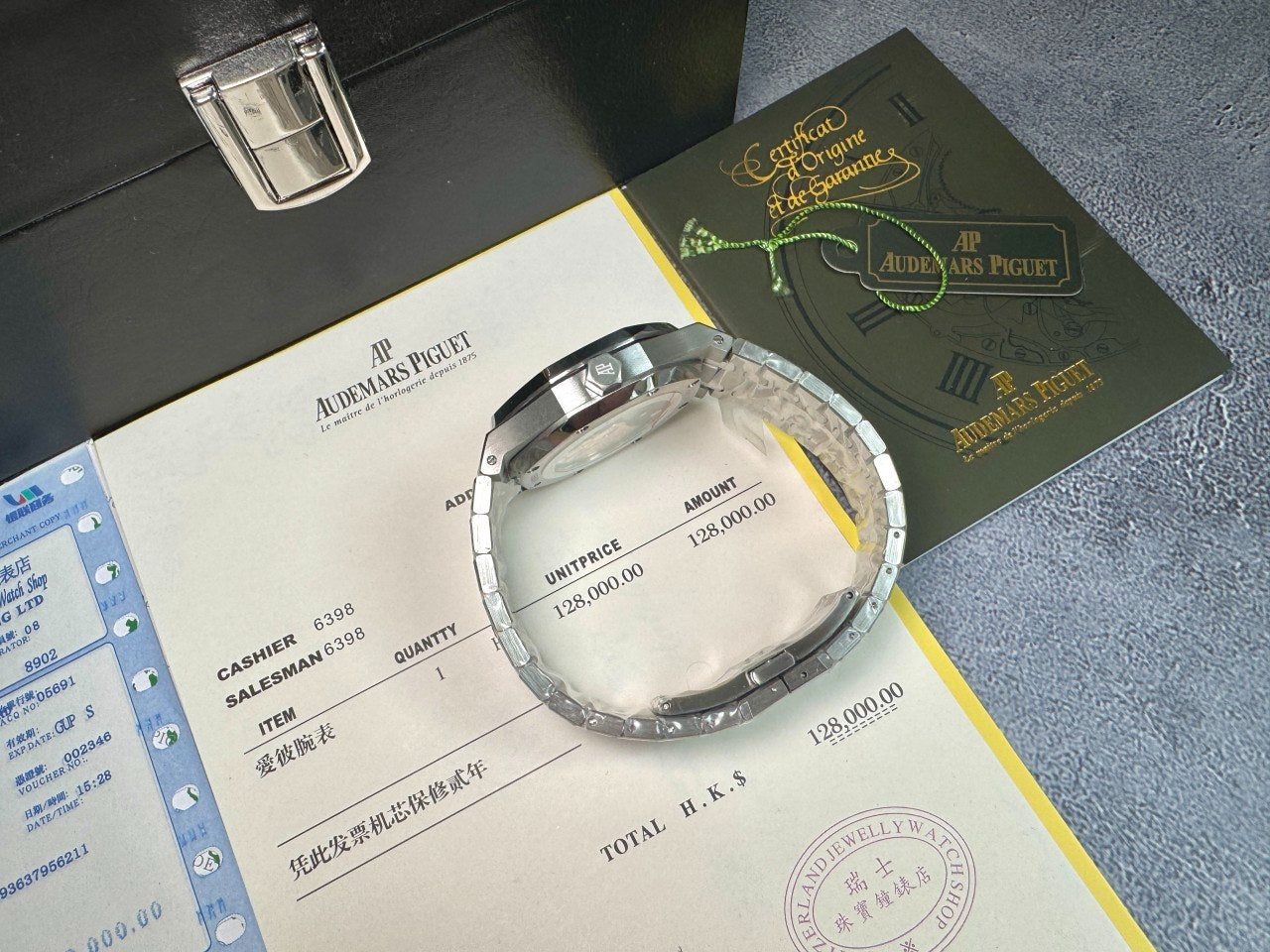 오데마피게-시계-국내배송 로얄오크 셀프와인딩 실버블랙 41mm