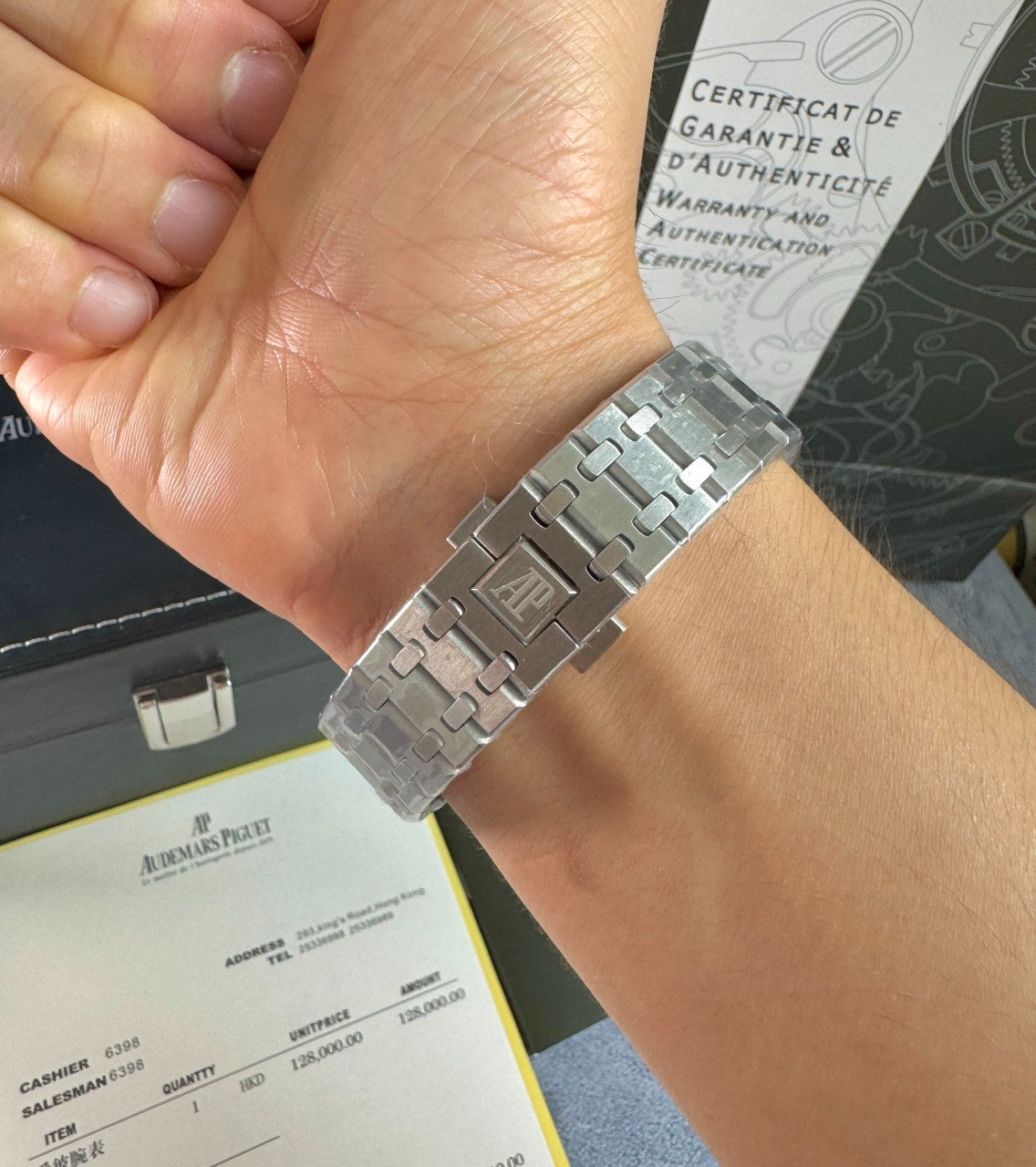 오데마피게-시계-국내배송 로얄오크 셀프와인딩 실버블랙 41mm