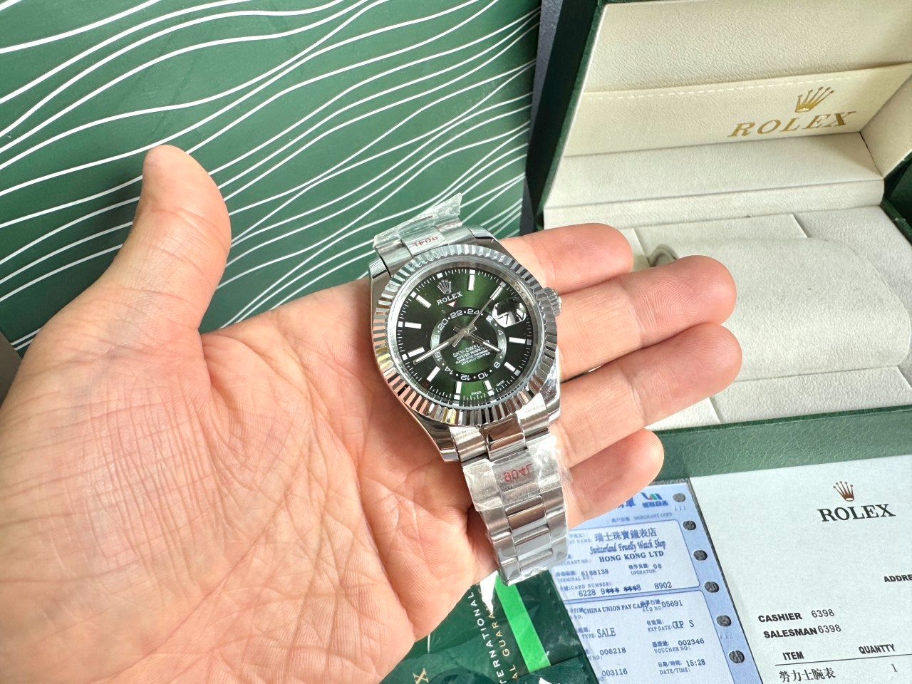 롤렉스-시계-국내배송 스카이드웰러 민트그린42mm 오이스터