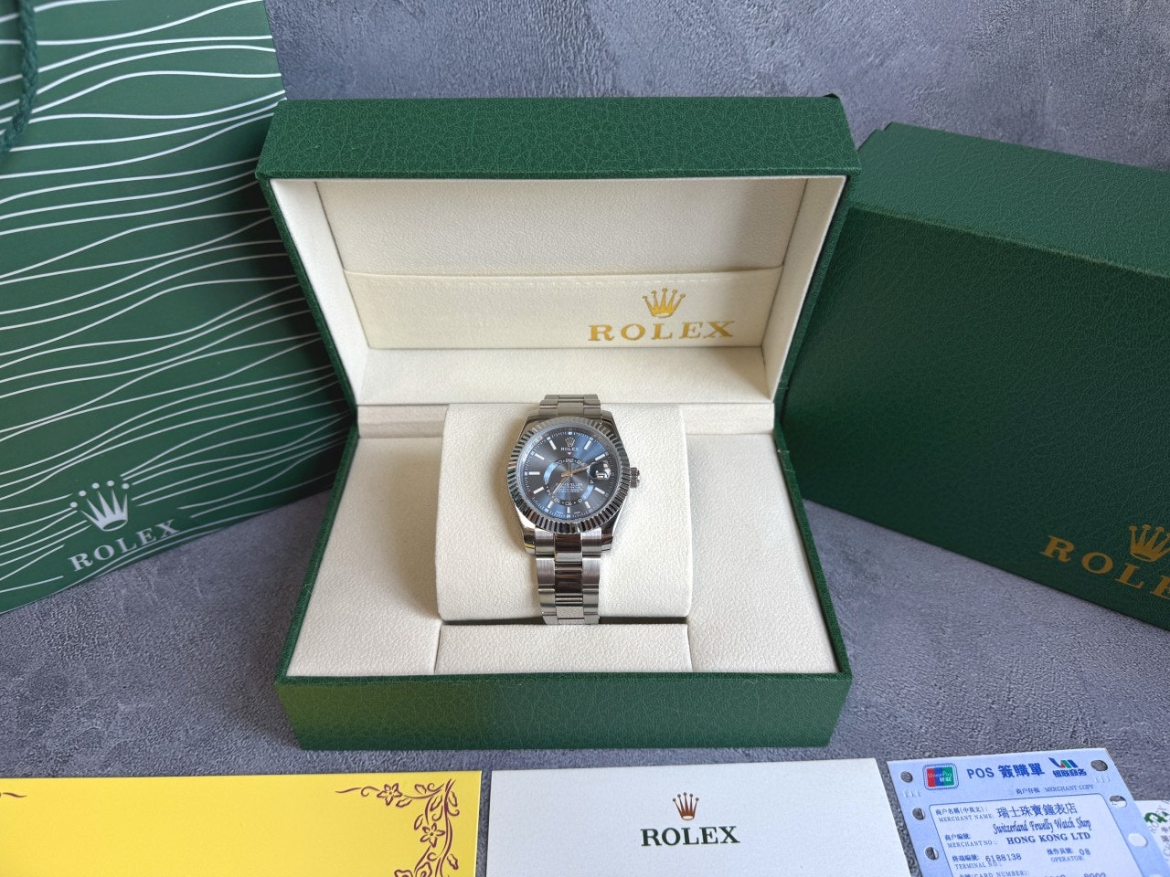 롤렉스-시계-국내배송 스카이드웰러 브라이트블루 42mm 오이스터