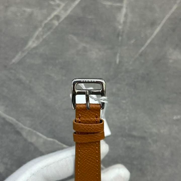 에르메스-시계-국내배송 H아워 스몰 브라운 은장 21mm