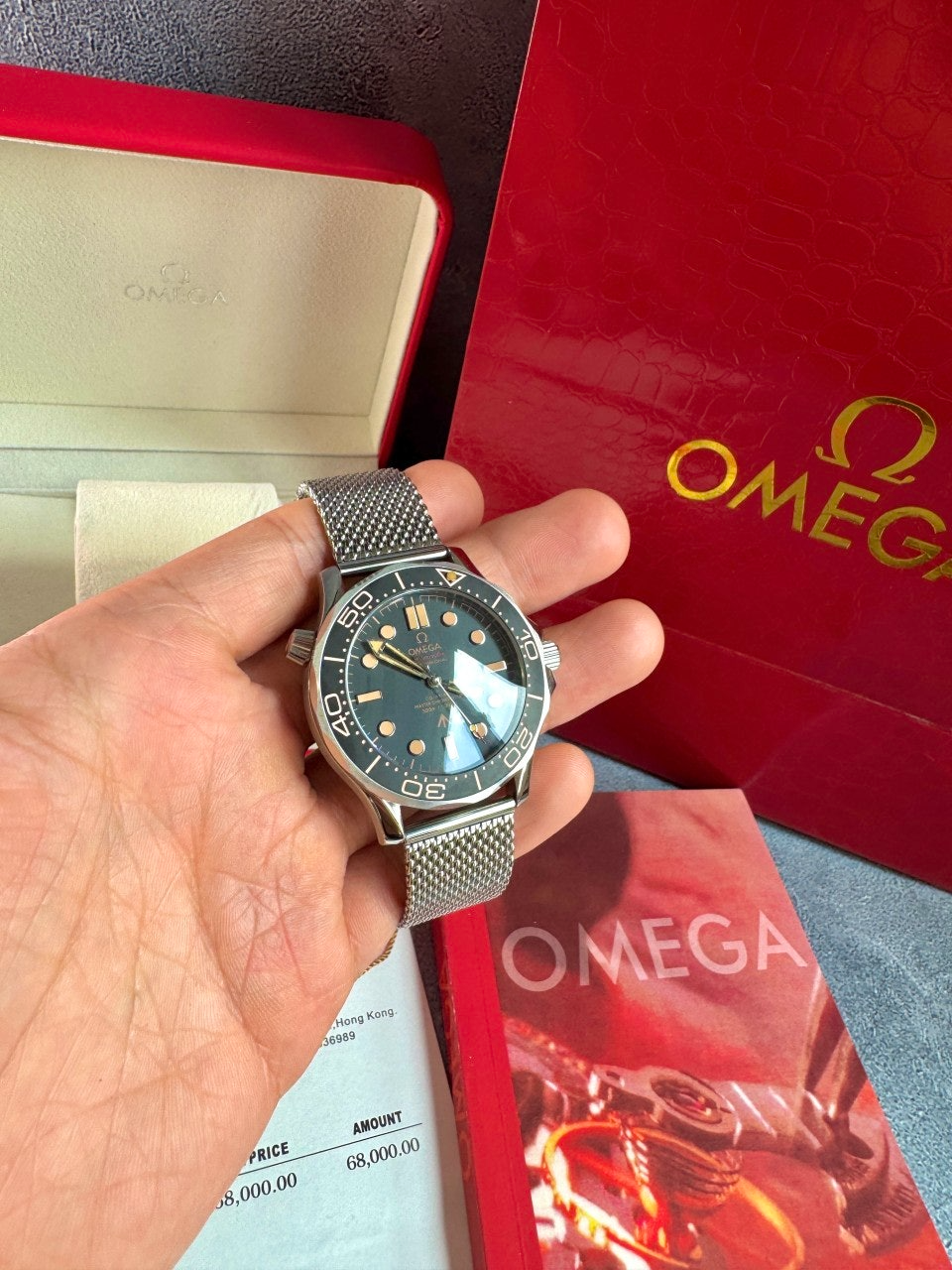 오메가-시계-국내배송 씨마스터 다이버300M 42mm 오렌지