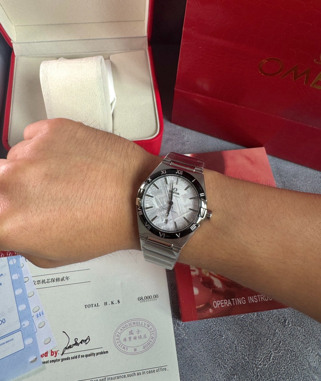 오메가-시계-국내배송 컨스텔레이션 41mm 운석다이얼