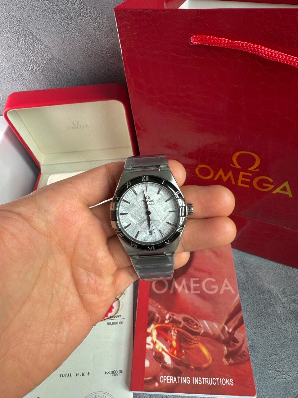 오메가-시계-국내배송 컨스텔레이션 41mm 운석다이얼