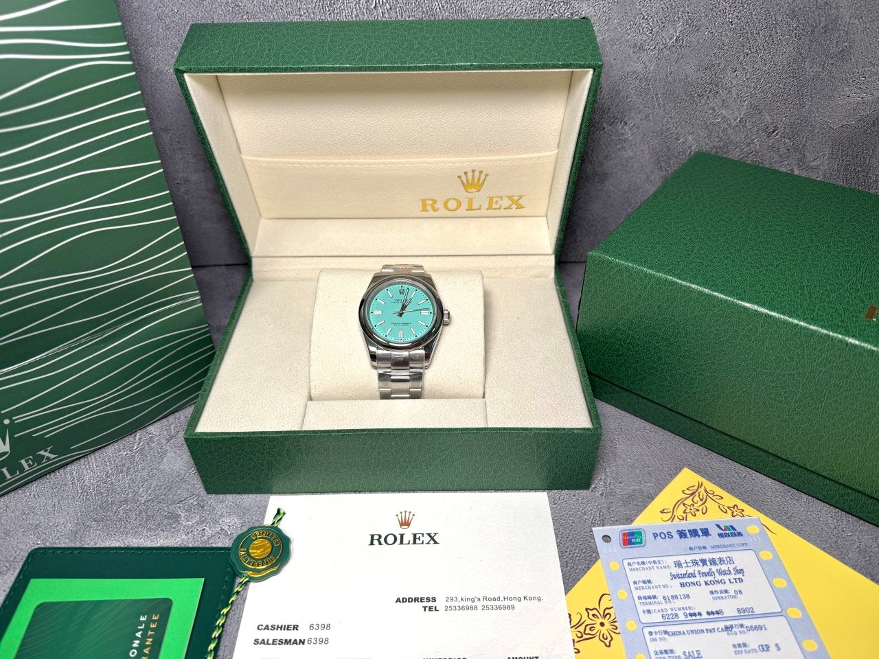 롤렉스-시계-국내배송 오이스터 페퍼추얼 36mm 터콰이즈다이얼