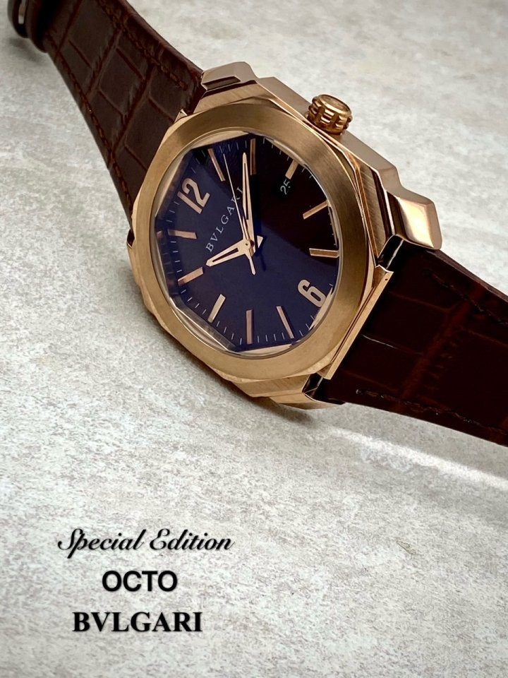불가리-시계-국내배송 옥토 솔로템포 브론즈다이얼 콤비