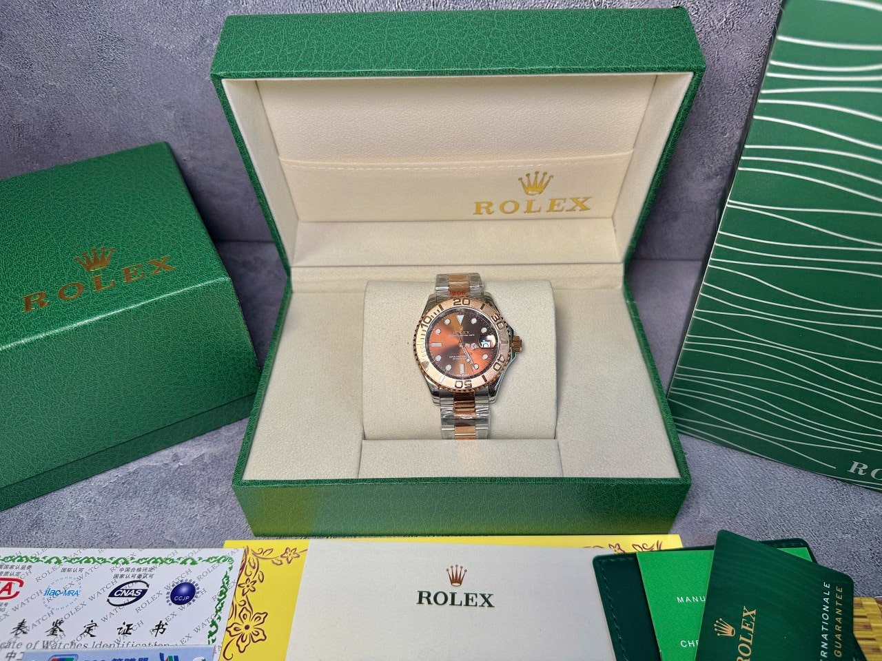 롤렉스-시계-국내배송 요트마스터 브라운 40mm 에버로즈골드