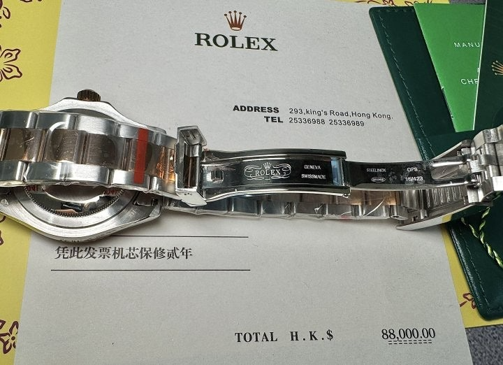 롤렉스-시계-국내배송 요트마스터 브라운 40mm 에버로즈골드