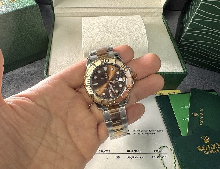롤렉스-시계-국내배송 요트마스터 브라운 40mm 에버로즈골드