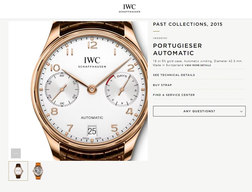 IWC-시계-국내배송 포르투기저 세븐데이즈