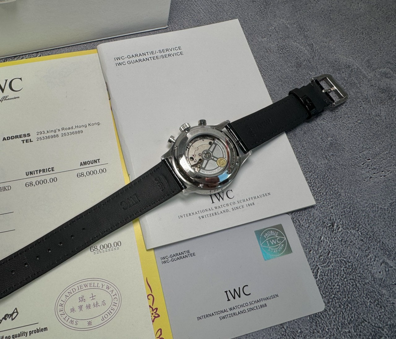 IWC-시계-국내배송 포르투기저 크로노그래프 블루핸즈 화이트다이얼 41mm