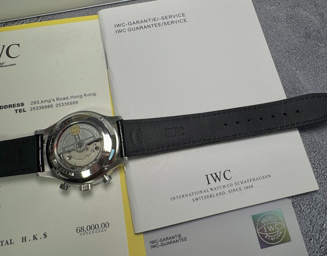 IWC-시계-국내배송 포르투기저 크로노그래프 블루핸즈 화이트다이얼 41mm
