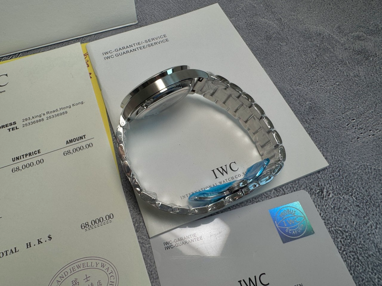 IWC-시계-국내배송 포르투기저 크로노그래프 실버 화이트다이얼 41mm