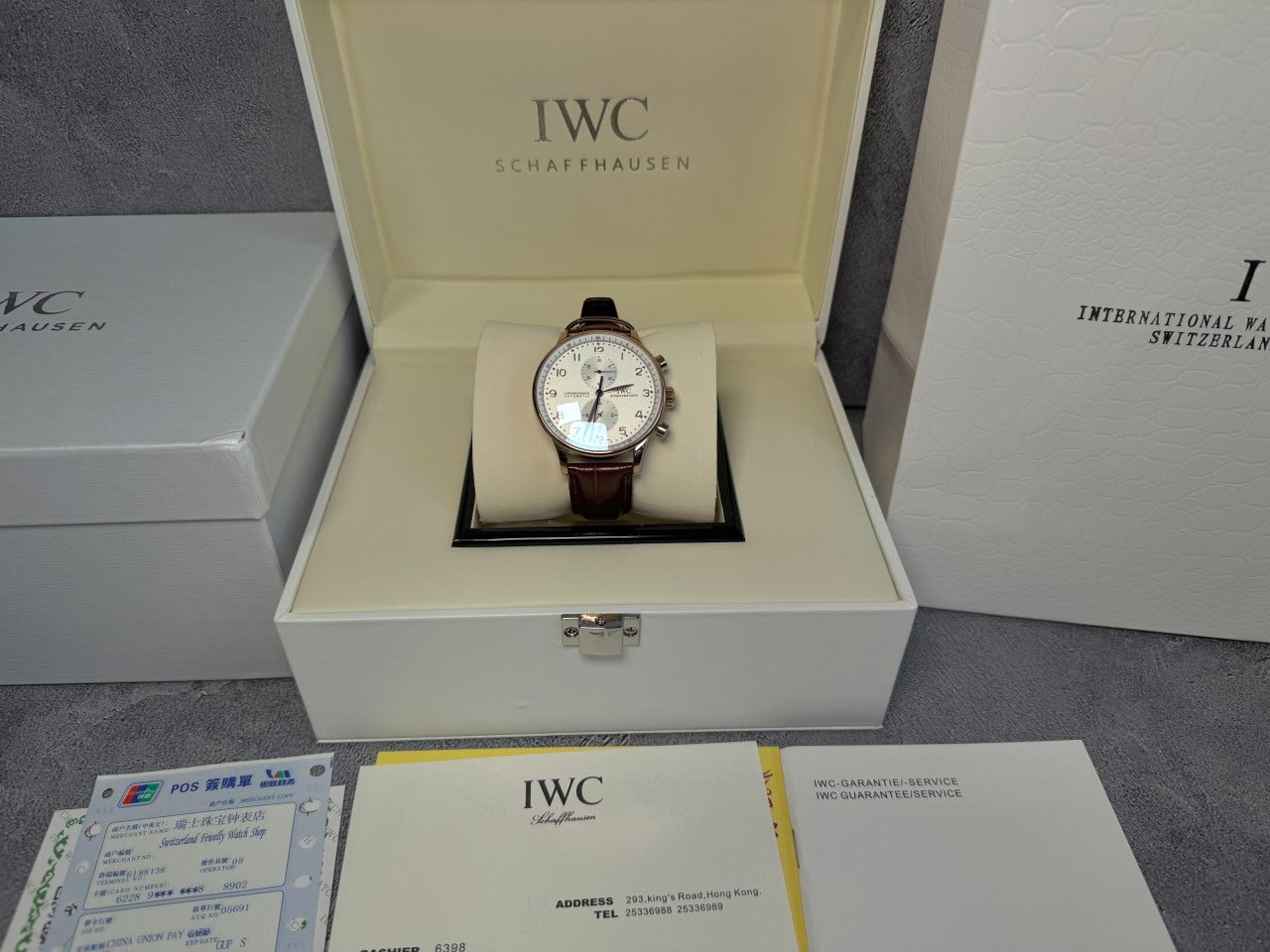 IWC-시계-국내배송 포르투기저 크로노그래프 42mm 로즈골드