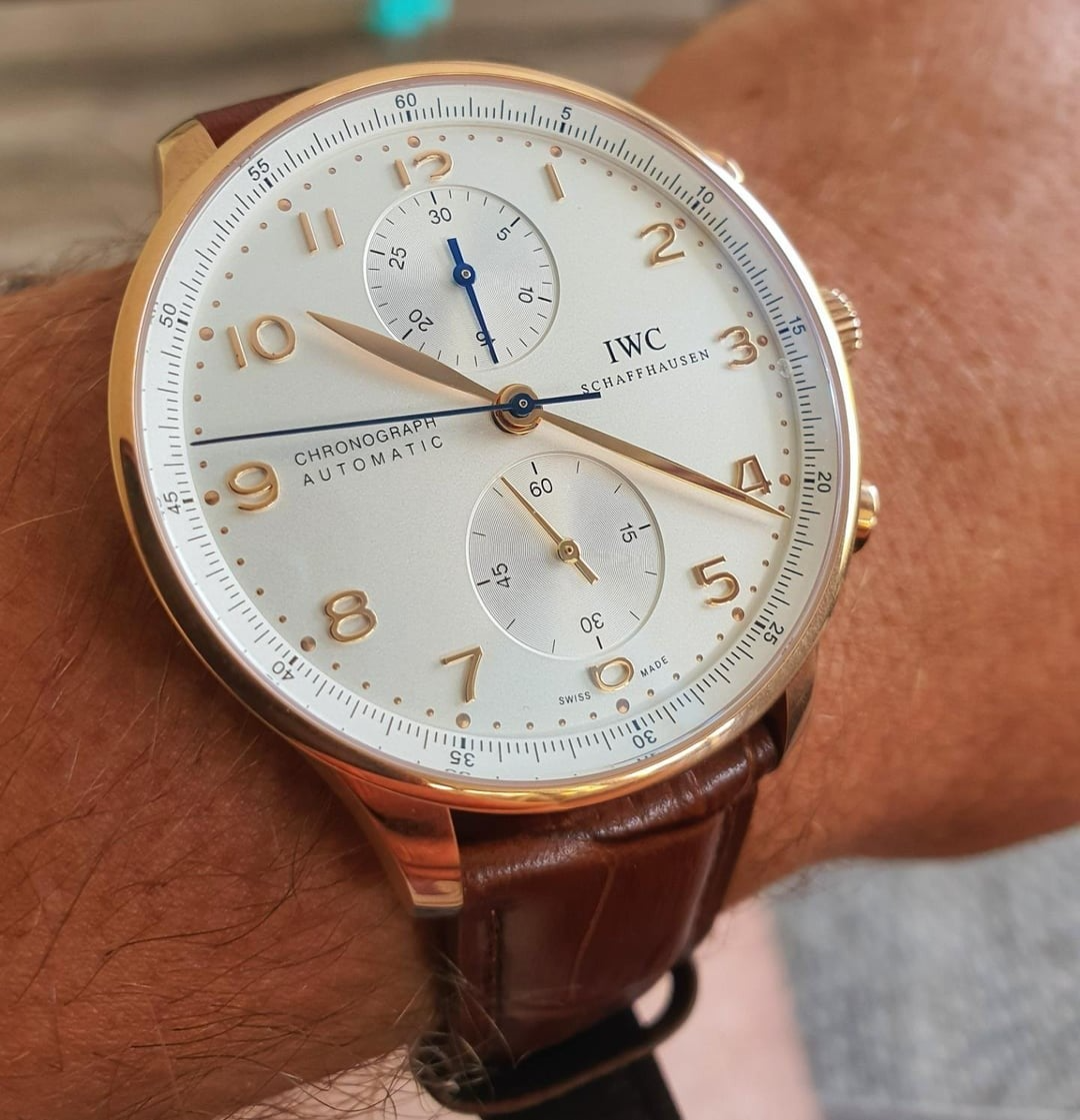 IWC-시계-국내배송 포르투기저 크로노그래프 42mm 로즈골드