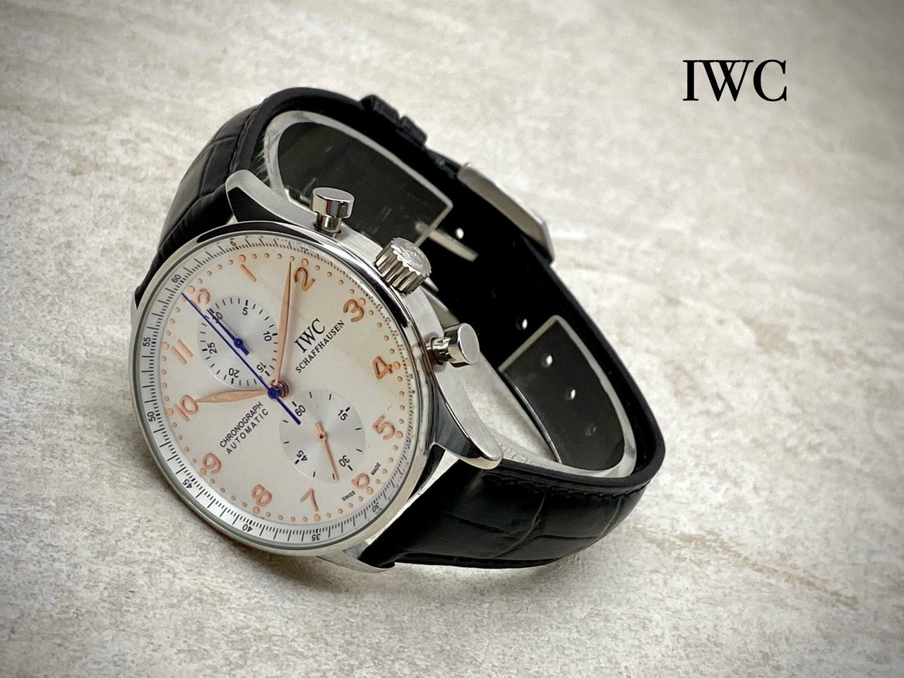 IWC-시계-국내배송 포르투기저 화이트다이얼 골드침