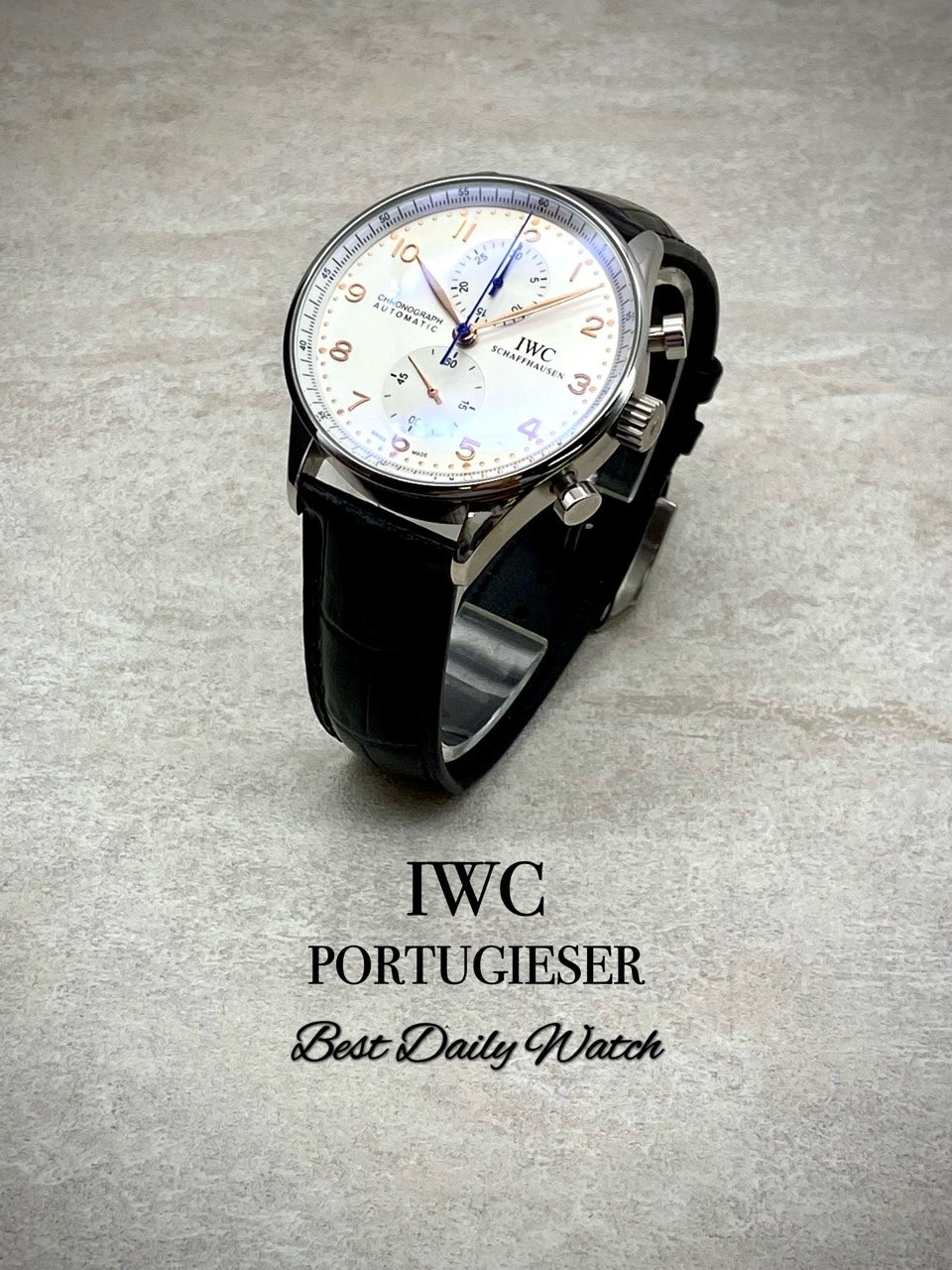 IWC-시계-국내배송 포르투기저 화이트다이얼 골드침