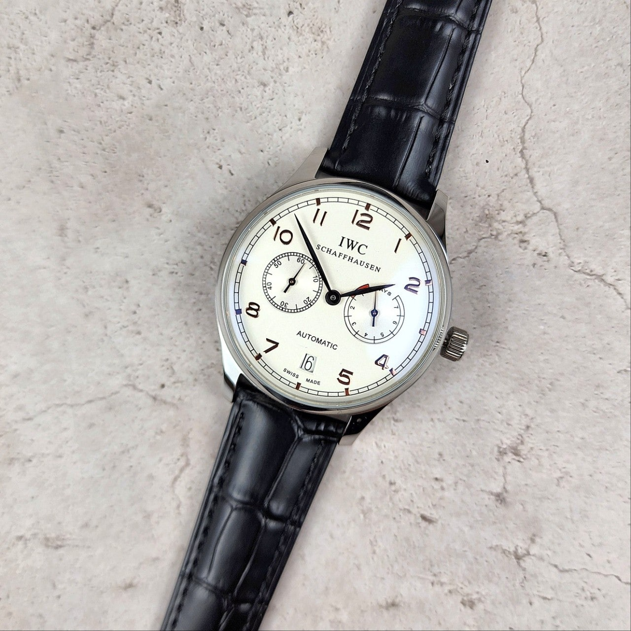 IWC-시계-국내배송 포르투기저 화이트다이얼 골드침
