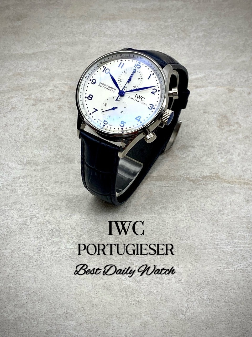 IWC-시계-국내배송 포르투기저 회이트다이얼 블루침