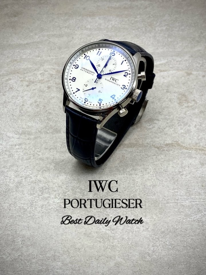 IWC-시계-국내배송 포르투기저 회이트다이얼 블루침