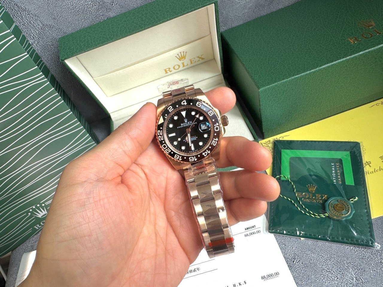 롤렉스-시계-국내배송 GMT 마스터2 에버로즈골드 40mm