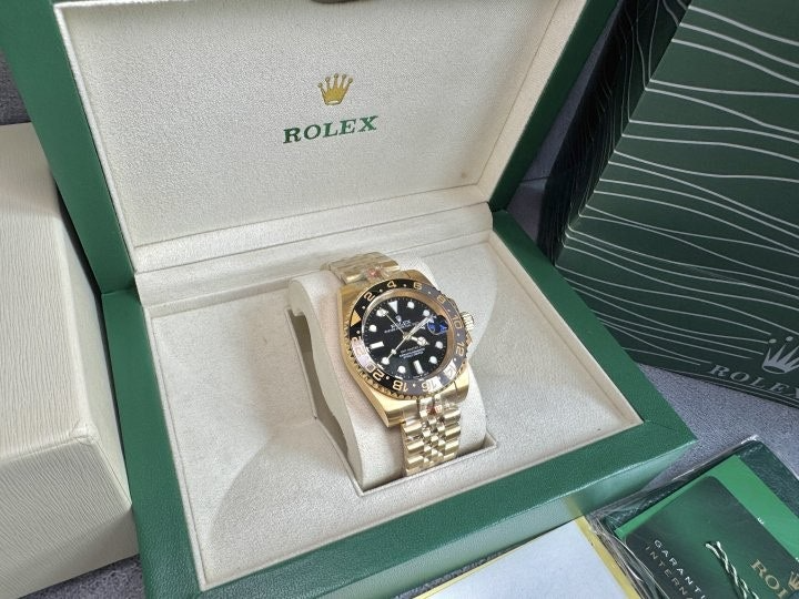 롤렉스-시계-국내배송 GMT 마스터2 옐로우골드 블랙다이얼 40mm