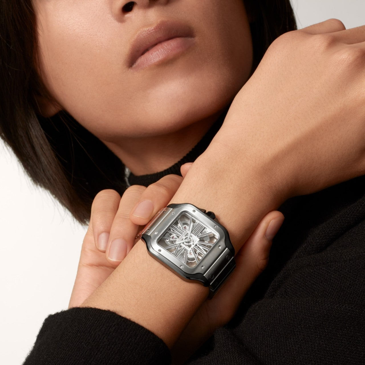 까르띠에-팔찌-국내배송 산토스 드 스켈레톤 40mm