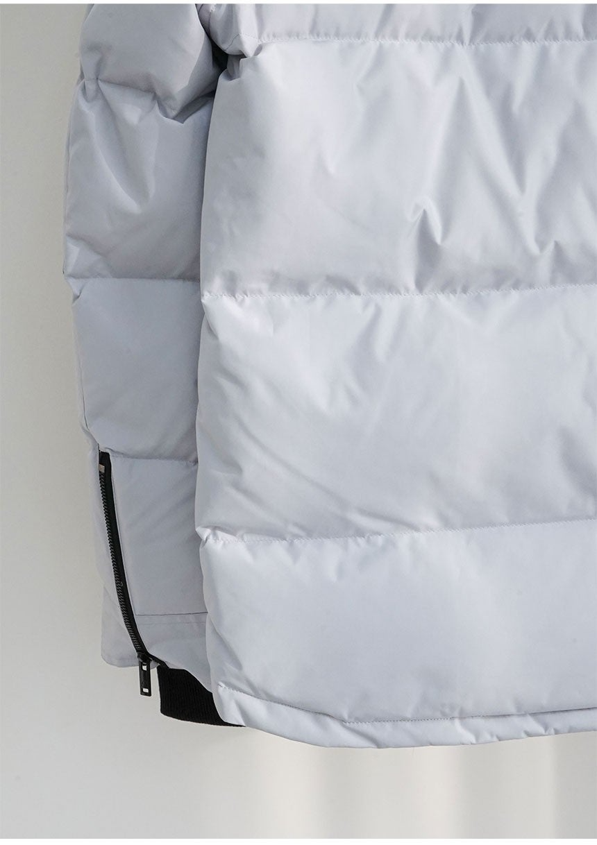 무스너클-상의-국내배송 라운드 아일랜드 퍼-트림 다운 자켓