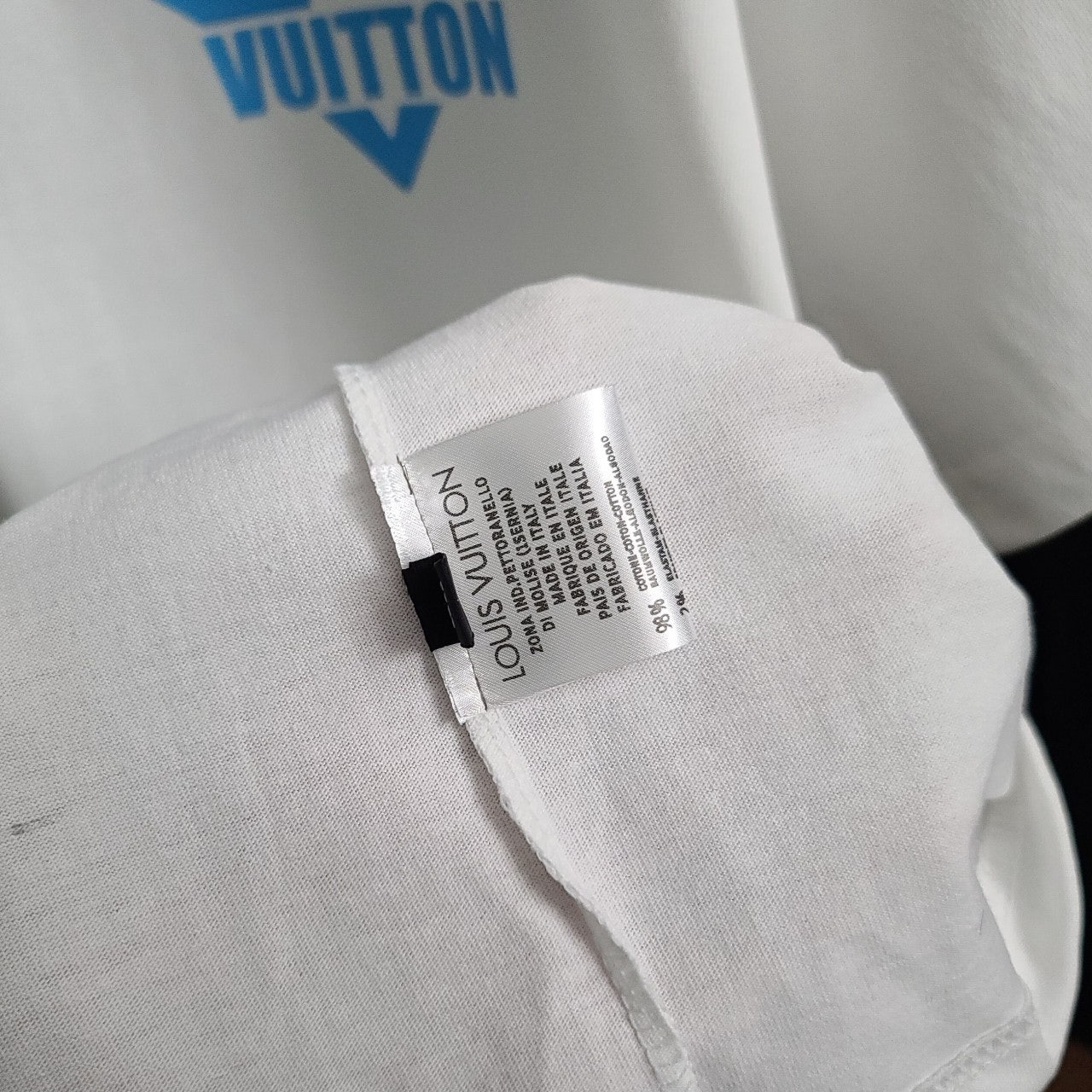 루이비통-상의-국내배송 블루로고 코튼 반팔티