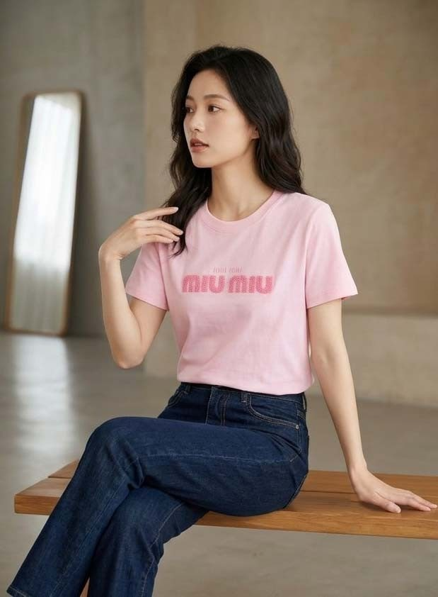 미우미우-상의-국내배송 빅로고 뽀글이패치 수입라운드