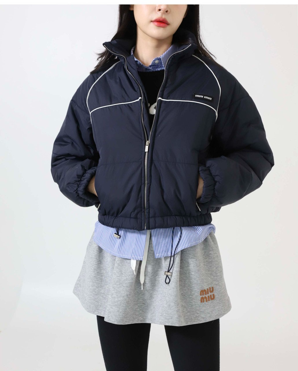 미우미우-상의-국내배송 테크니컬 퐁제 다운 재킷