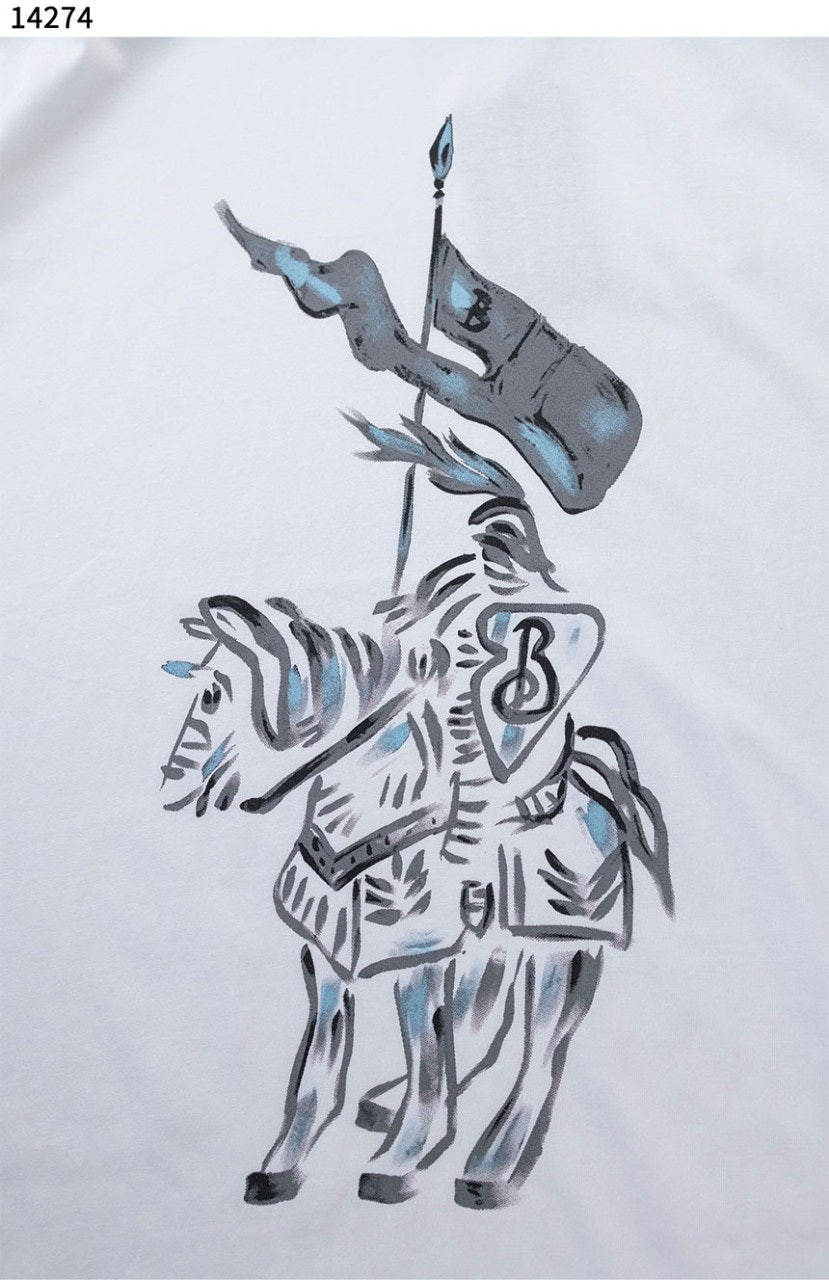 버버리-상의-국내배송 EKD(Equestrian Knight Design) 로고 코튼 티셔