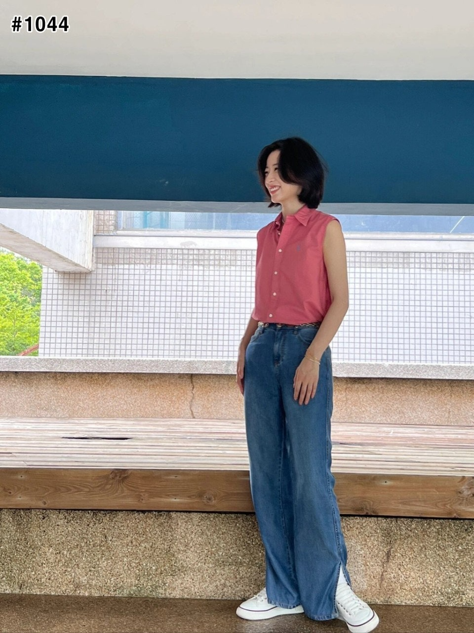폴로랄프로렌-상의-국내배송 벨트 옥스포드 슬리브리스 셔츠드레스