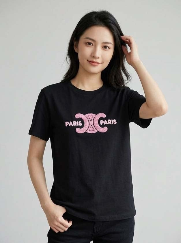 셀린느-상의-국내배송 빅로고 자수 뽀그리패치