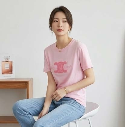 셀린느-상의-국내배송 빅로고 자수 뽀그리패치