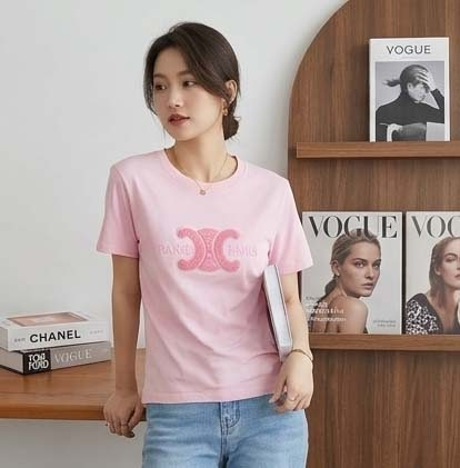 셀린느-상의-국내배송 빅로고 자수 뽀그리패치