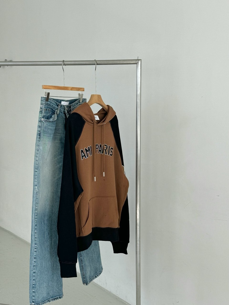 아디다스-상의-국내배송 투톤 후드