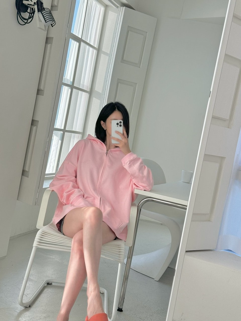 알렉산더왕-상의-국내배송 오버핏 후드집업