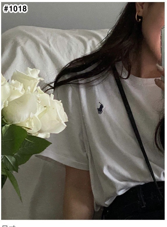 폴로랄프로렌-상의-국내배송 우먼 코튼 라운드 티셔츠