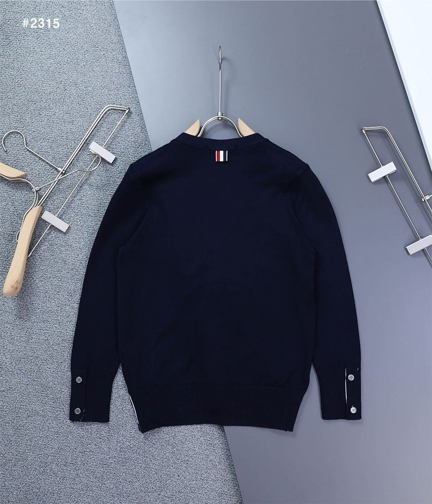 톰브라운-상의-국내배송 사선 저지 스티치 V넥 가디건