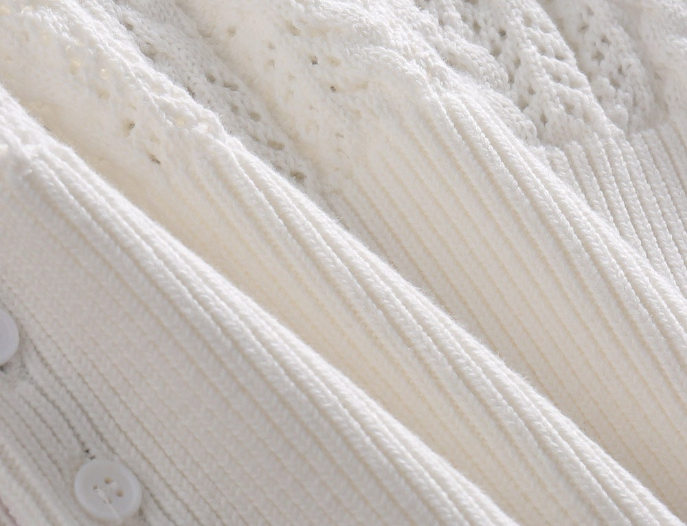 톰브라운-상의-국내배송 여성 4bar 펀칭 울니트 라운드